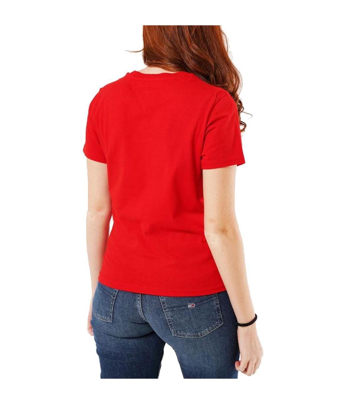 T-shirt Tommy Jeans in morbido jersey di cotone biologico da donna rif.  DW0DW08486