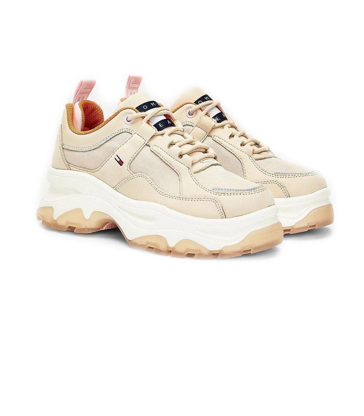 Scarpe Sneakers Tommy Jeans stringate con suola alta da donna rif.  EN0EN00931