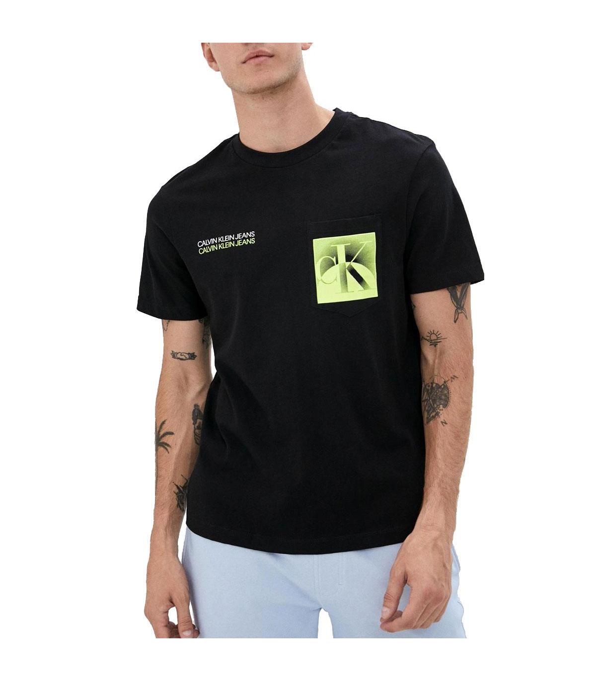 T-shirt Calvin Klein Jeans Globe Back Print girocollo da uomo rif.  J30J316045