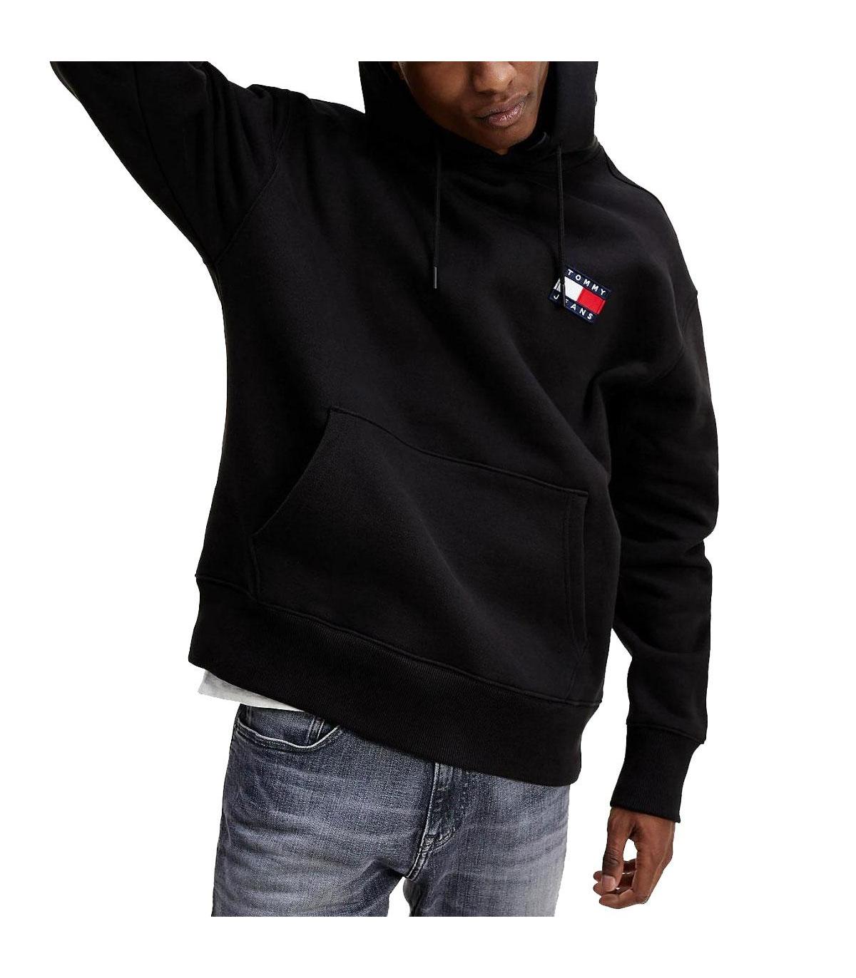 Felpa Tommy Jeans con cappuccio e logo distintivo da uomo rif. DM0DM06593