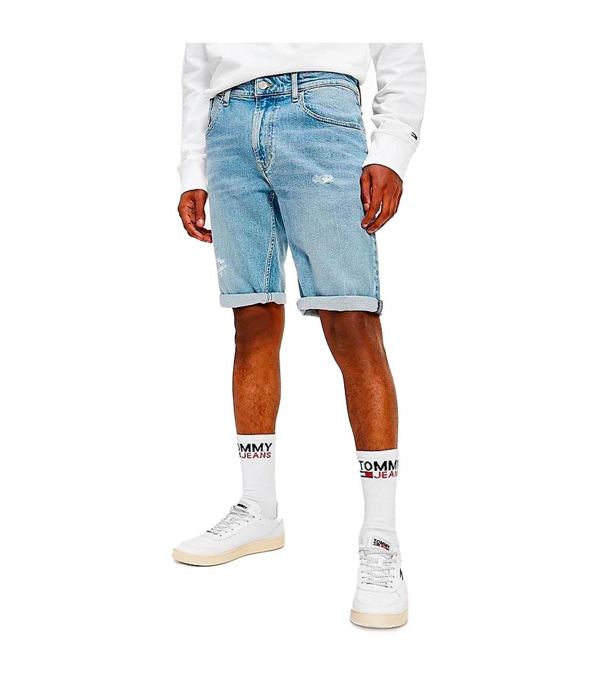 Pantaloncini Shorts Tommy Jeans relaxed fit in denim da uomo rif. DM0DM10555