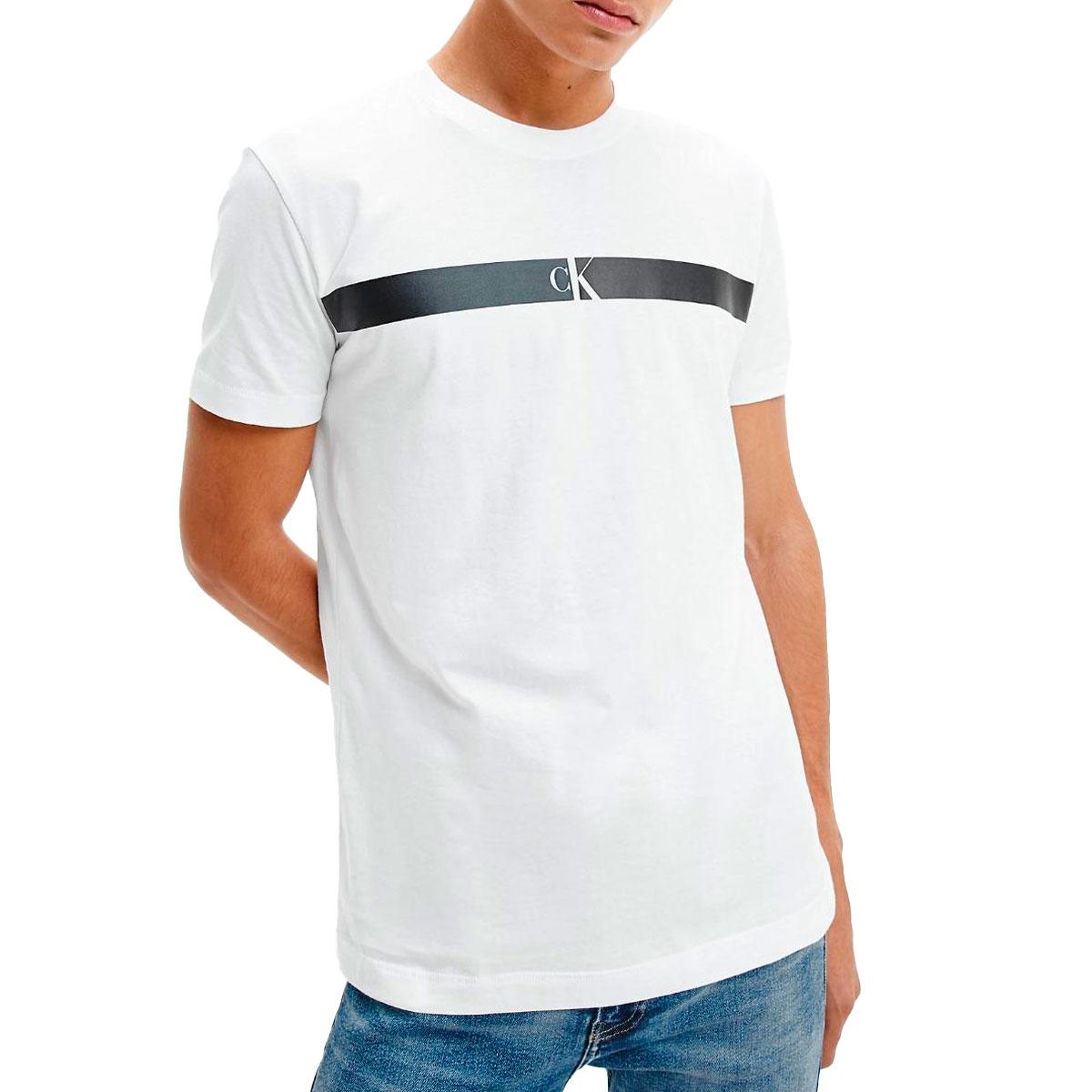 T-shirt Calvin Klein Jeans slim in cotone biologico con logo da uomo rif.  J30J31 | eBay