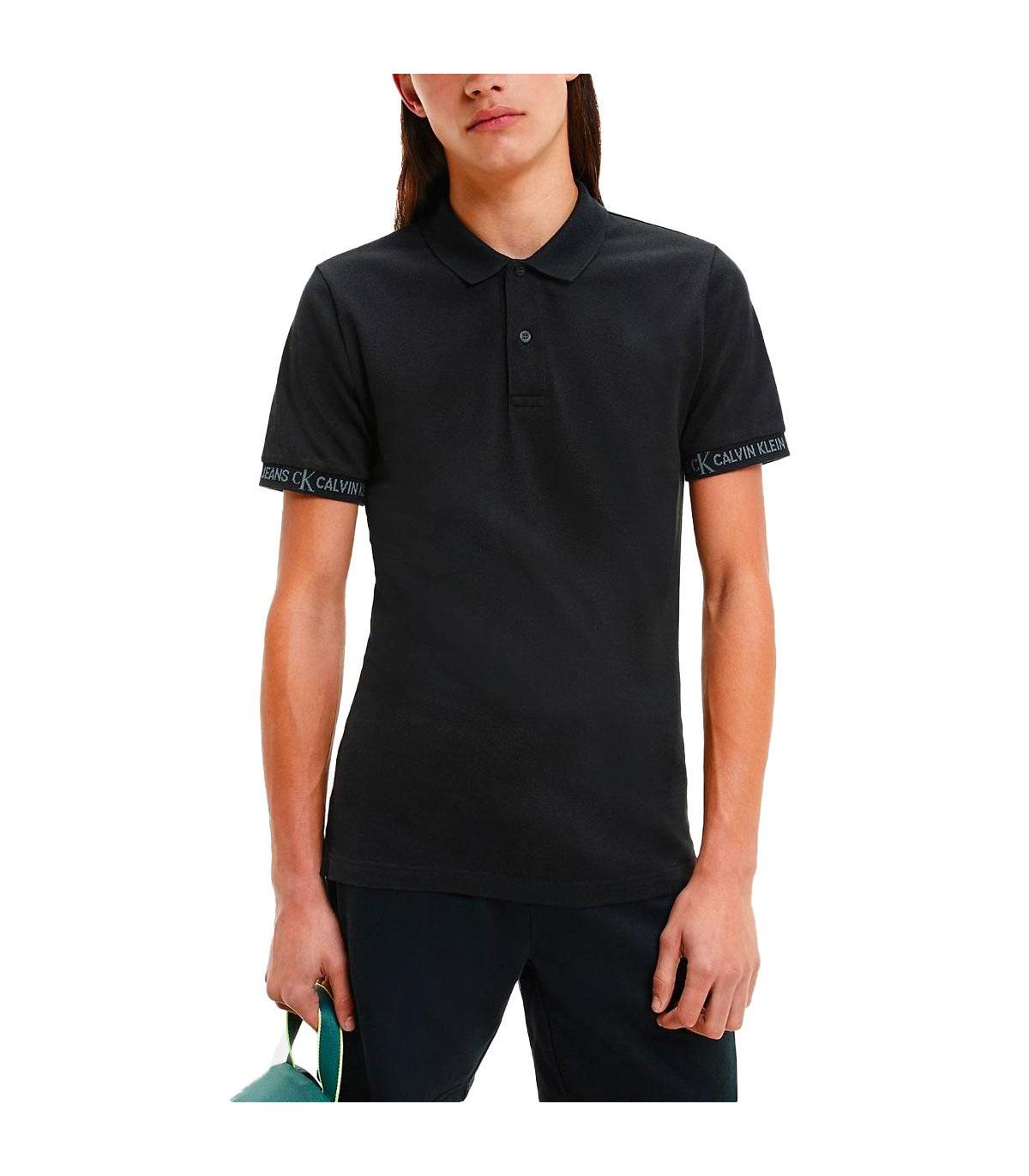 Polo Calvin Klein Jeans slim con polsino con logo da uomo rif. J30J317283
