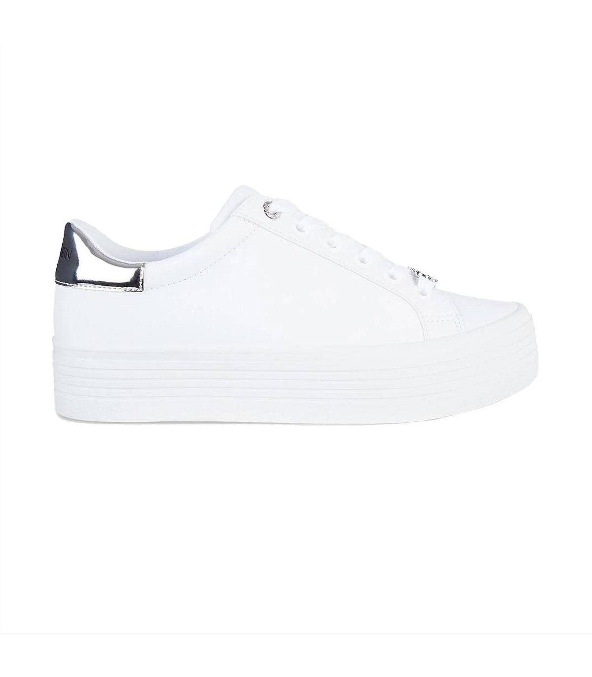 Scarpe Sneakers Calvin Klein Jeans con plateau in pelle da donna rif.  YW0YW00164