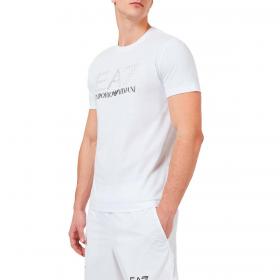 T-shirt Emporio Armani EA7 in jersey con stampa logo 3D da uomo rif. 3KPT12 PJ7CZ