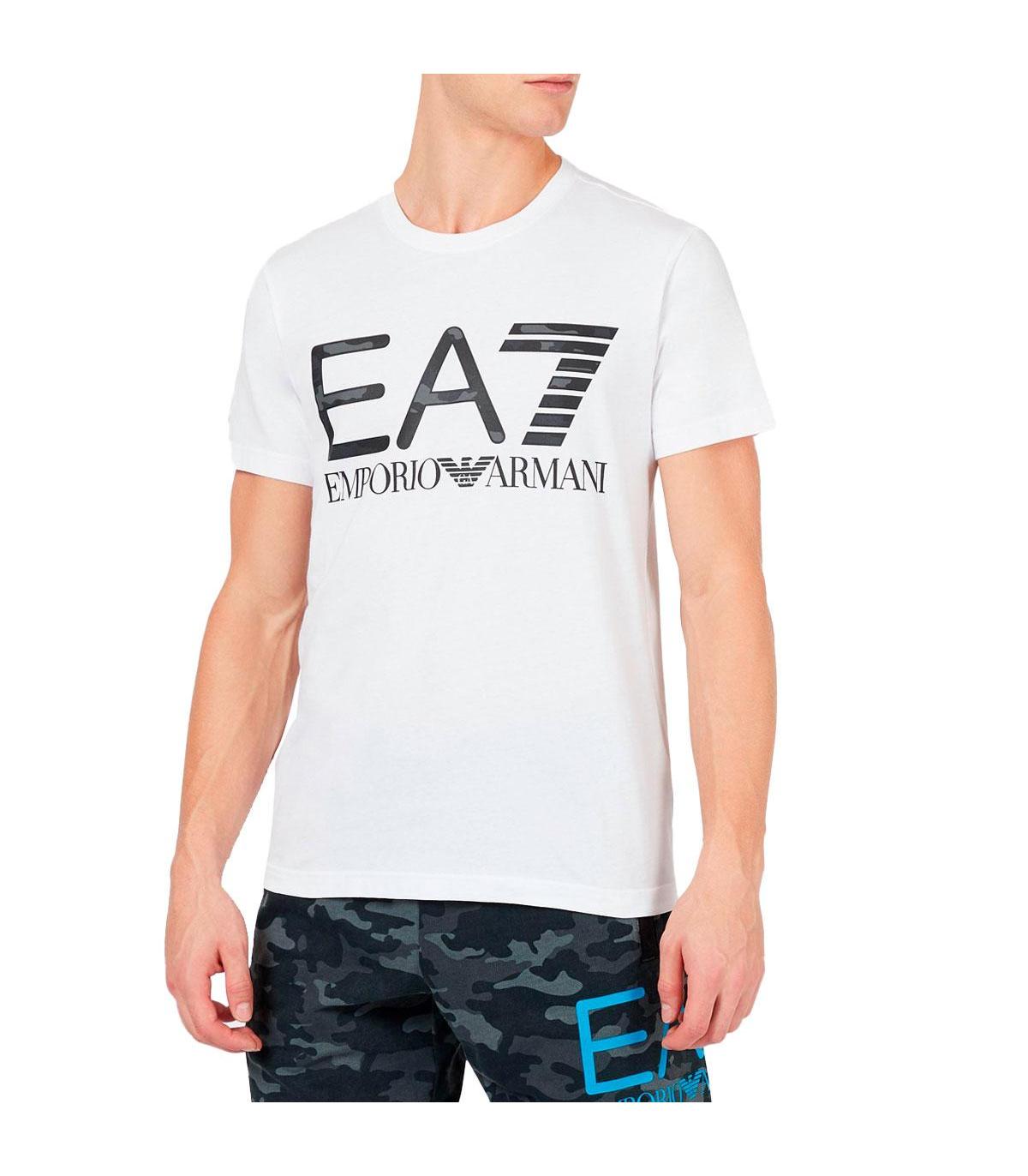 T-shirt EA7 In Jersey Stampa Logo Righe Bambino - 3KBT54 BJ02Z -  SportivoGiarre.com