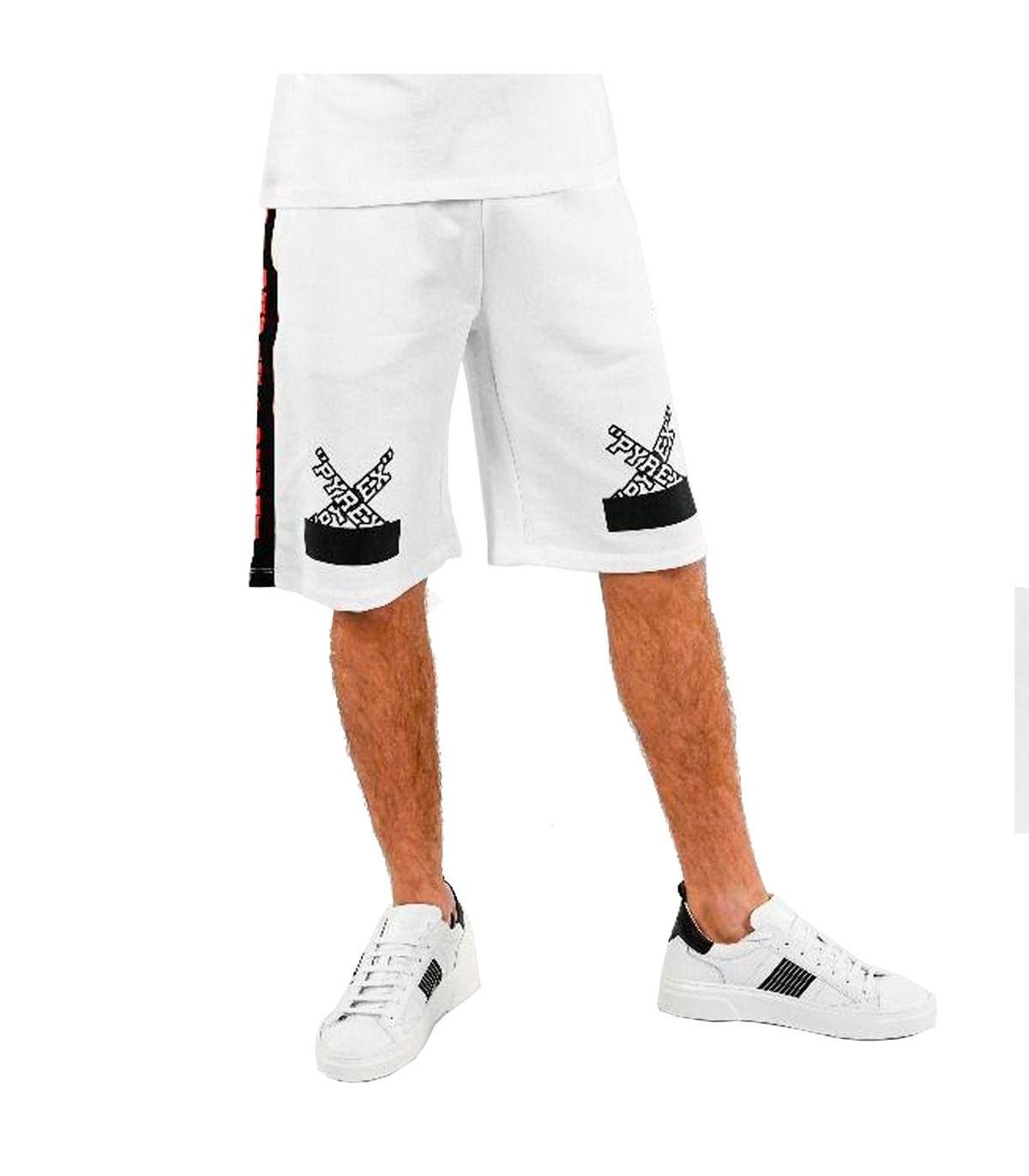 Bermuda pantaloncino Pyrex con bande laterali logate da uomo rif. 21EPB42117