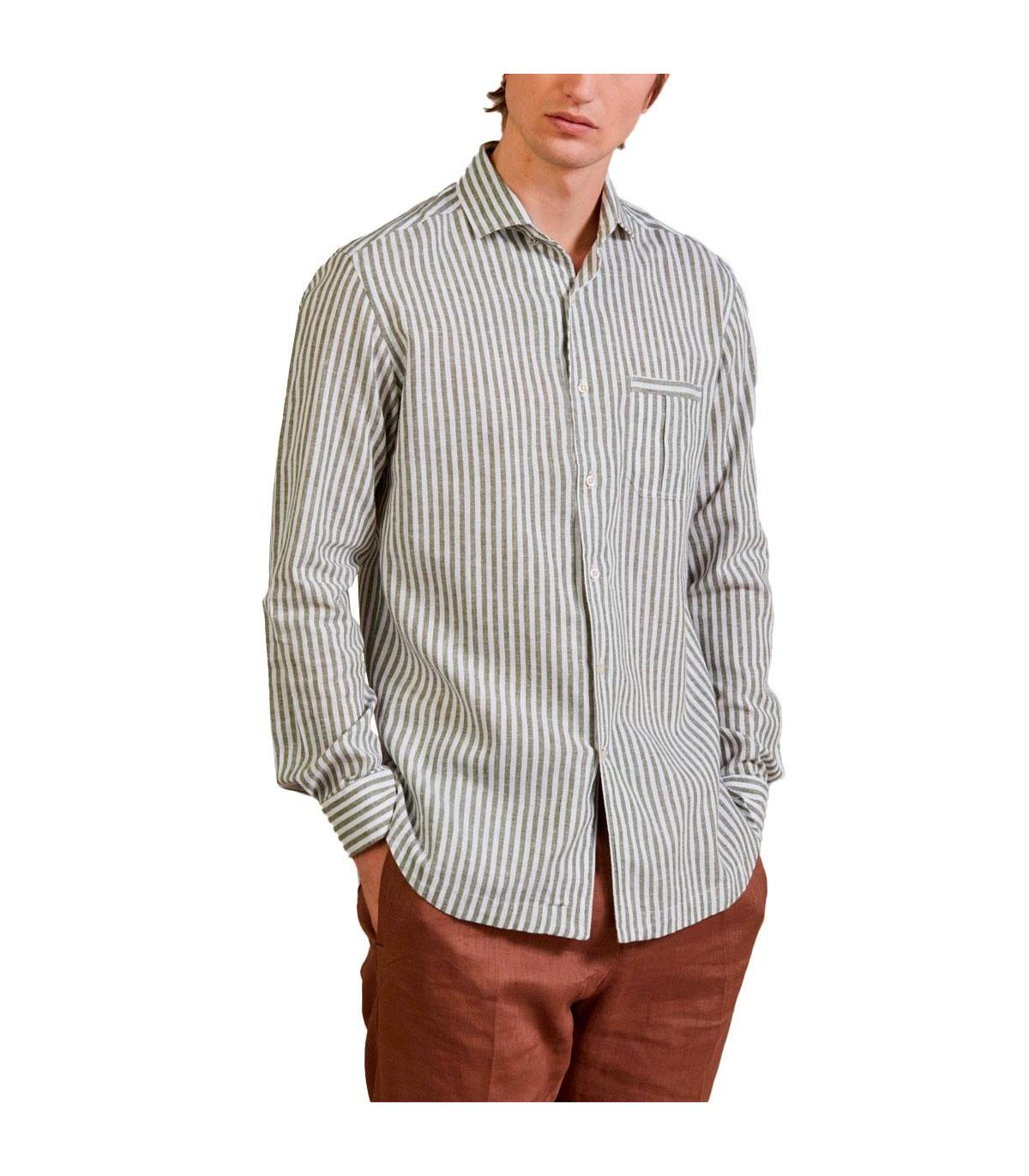 CamiciaGiorgio Armani in Lino da Uomo Uomo Abbigliamento da Camicie da Camicie casual e con bottoni 
