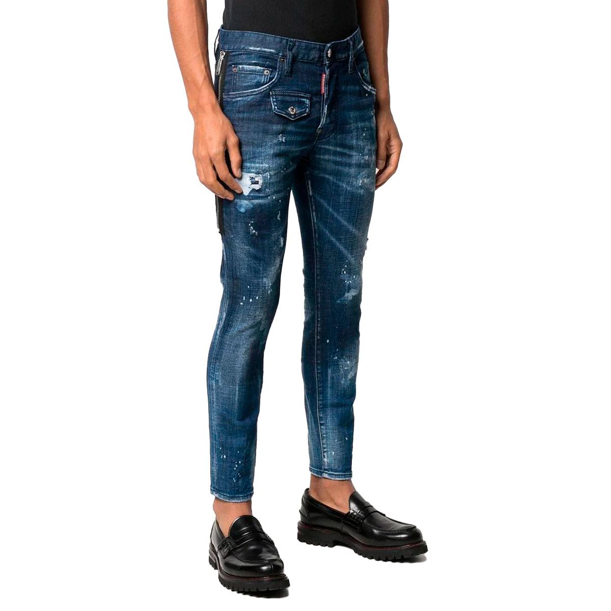 JEANS DSQUARED2 SKATER Jean con cerniera laterale da uomo rif. S74LB0837  S30342 EUR 575,91 - PicClick IT
