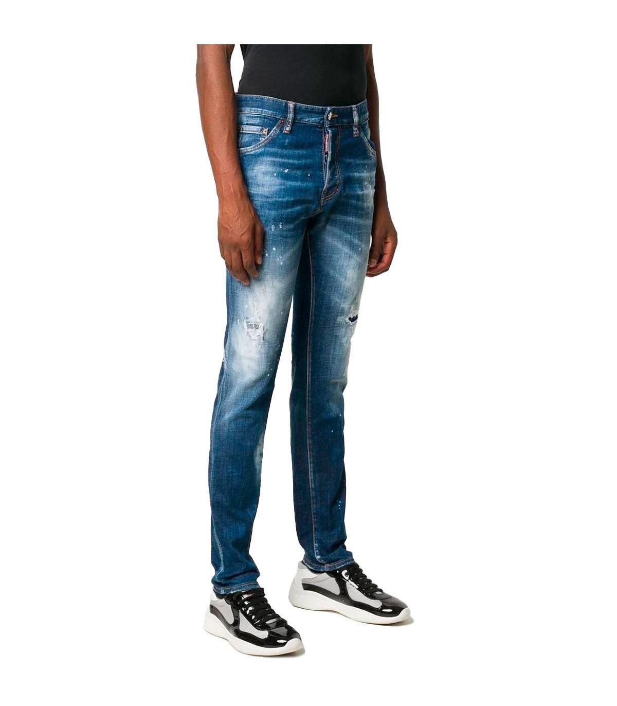 socket Restriction impose Jeans Dsquared2 Slim fit effetto consumato da uomo rif. S71LB0795 S30342