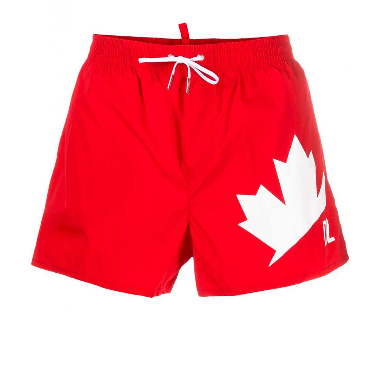 Costume Dsquared2 D2 Leaf Swim Trunks con stampa da rif. D7B643640 uomo