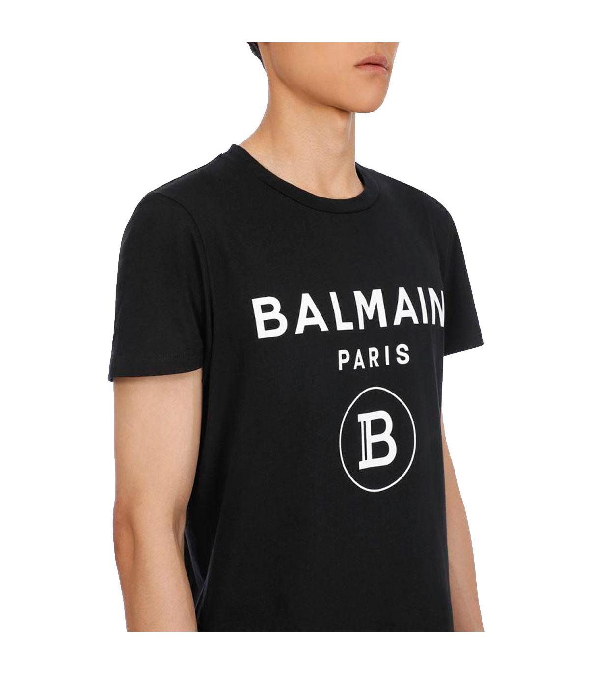 T-shirt Balmain Paris in cotone con logo da uomo rif. VH0EF000 B029
