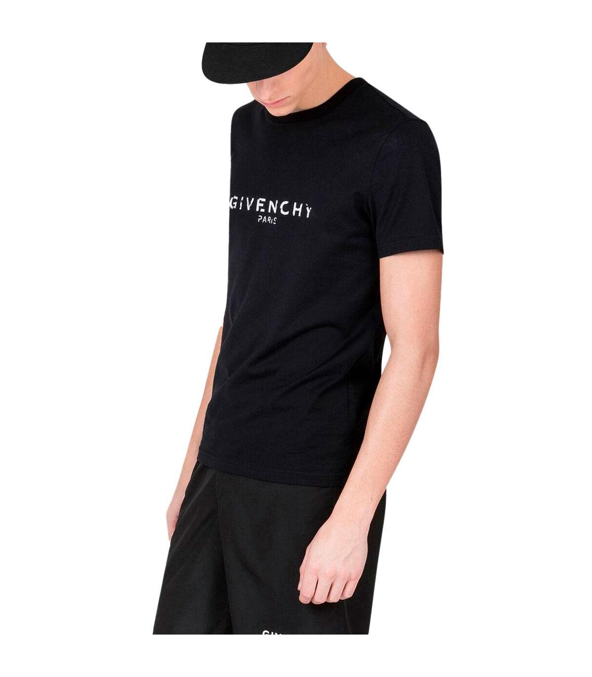 T-shirt Givenchy Paris slim fit con stampa da uomo rif. BM70K93002