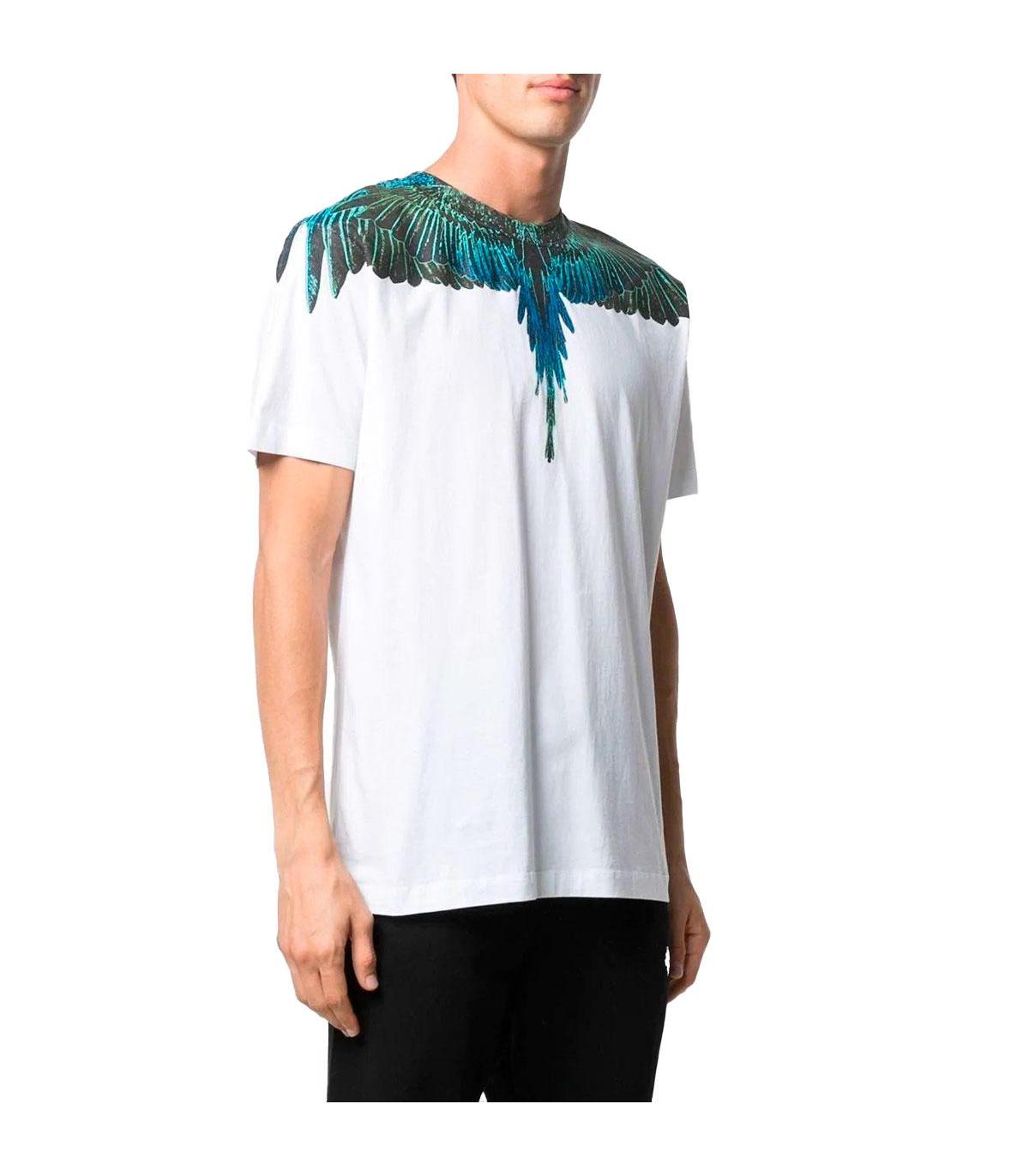 T-shirt Marcelo Burlon Wings con ali stampate da uomo rif. CMAA018R21JER001