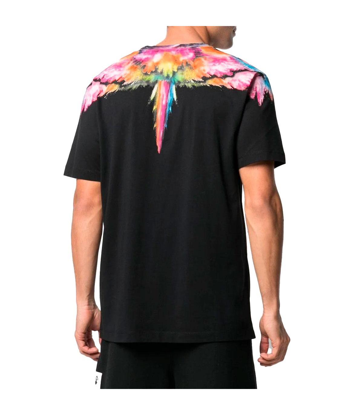 T-shirt Marcelo Burlon Colordust Wings con stampa multicolore da uomo rif.  CMAA018R21JER002