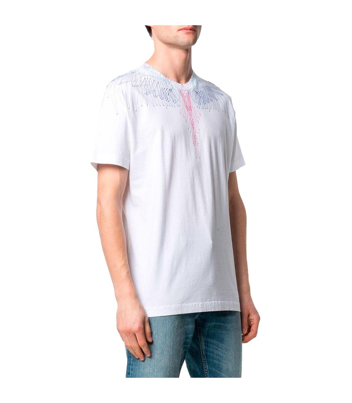 T-shirt Marcelo Burlon Bezier Wings con stampa da uomo rif. CMAA018R21JER004
