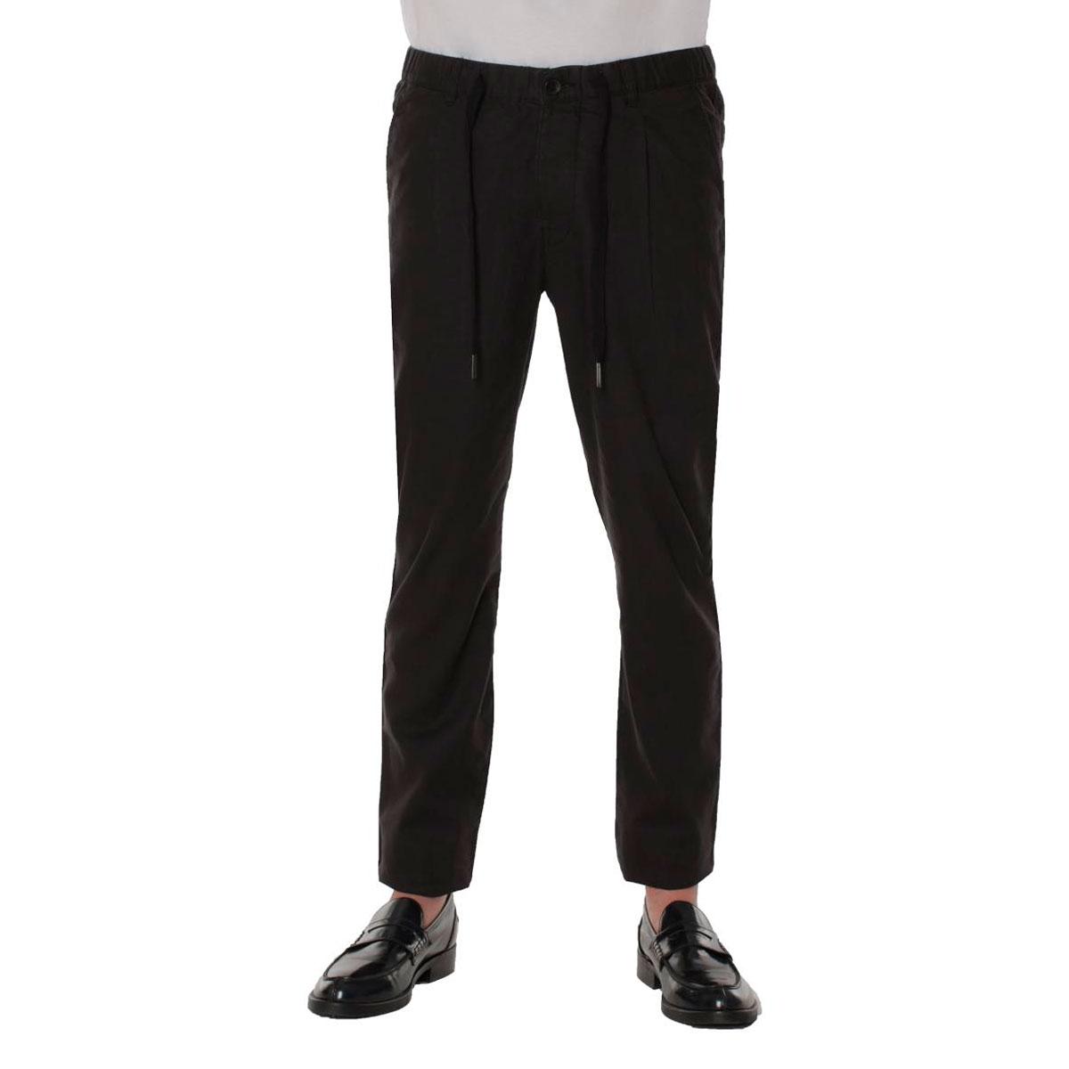 Pantaloni Over d con lacci in vita in misto lino da uomo rif