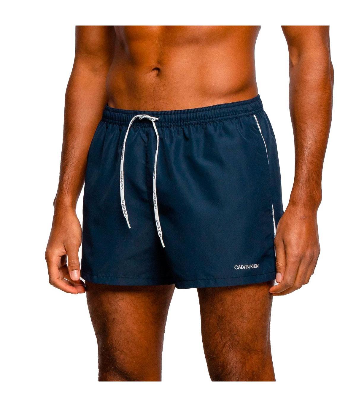 Costume Calvin Klein Swimwear Logo Ties corti modello runner da uomo rif.  KM0KM00567