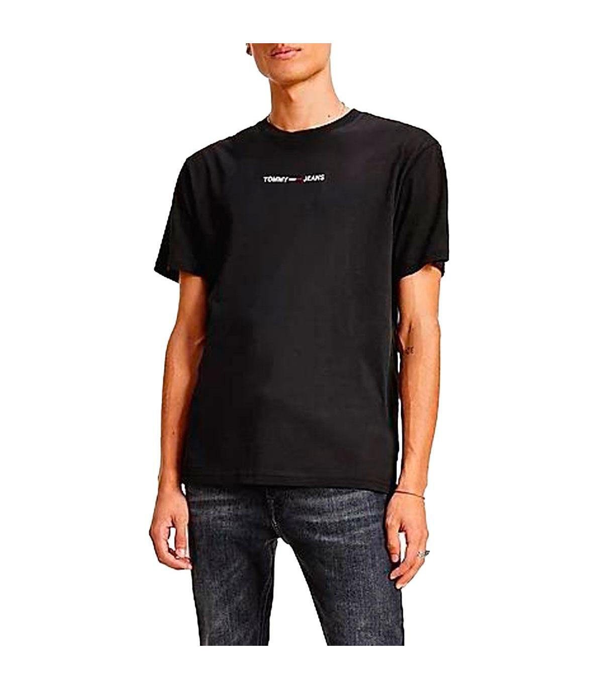 T-shirt Tommy Jeans con logo ricamato da uomo rif. DM0DM09701