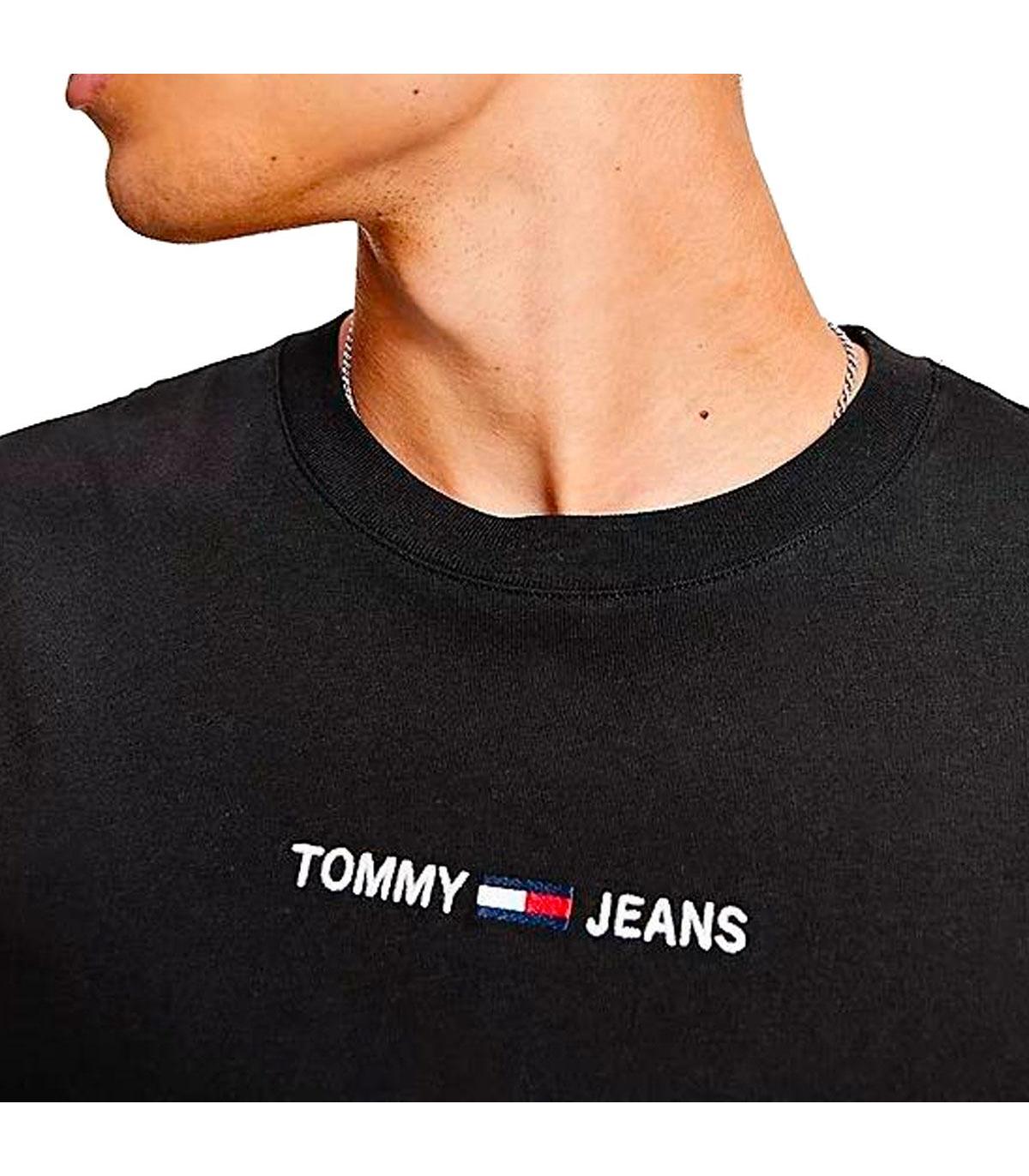 T-shirt Tommy Jeans con logo ricamato da uomo rif. DM0DM09701