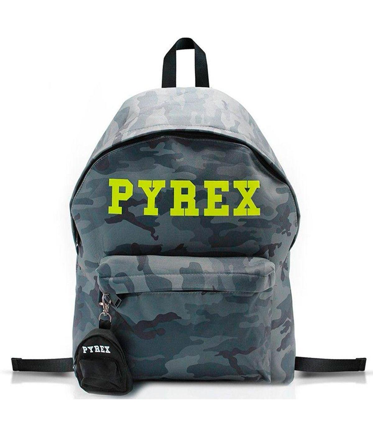 Zaino Pyrex Camouflage in nylon con maxi logo unisex rif. PY80122