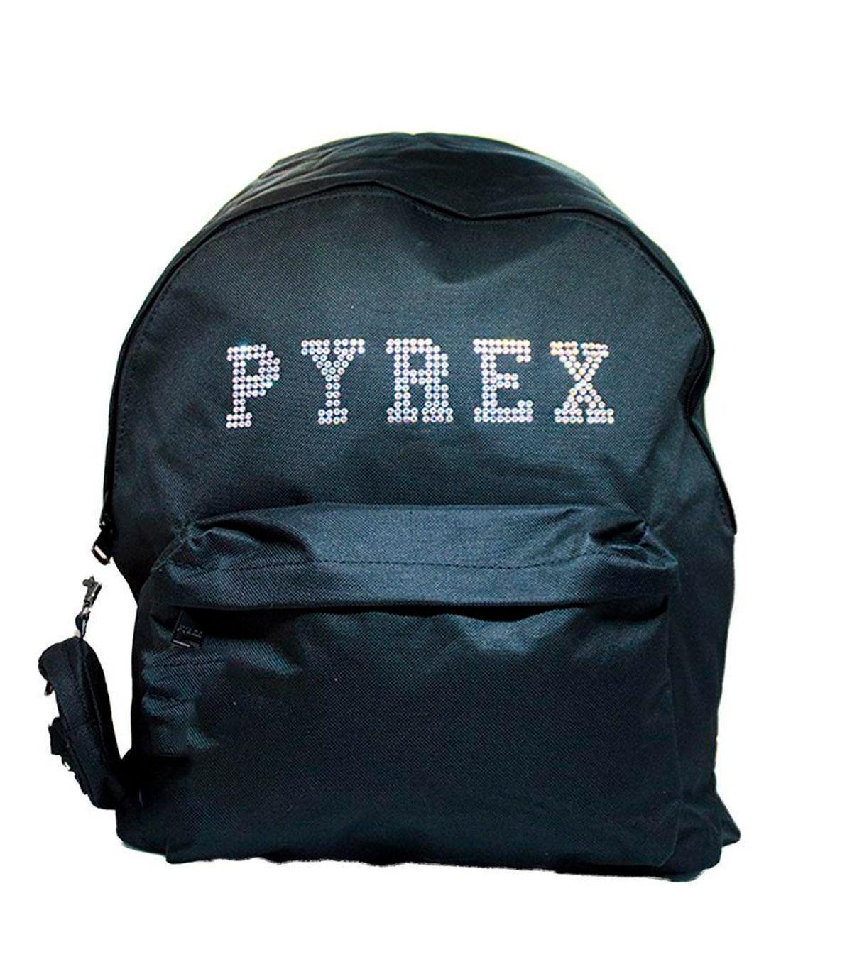 Zaino Pyrex in nylon con maxi logo con strass da donna rif. PY80144