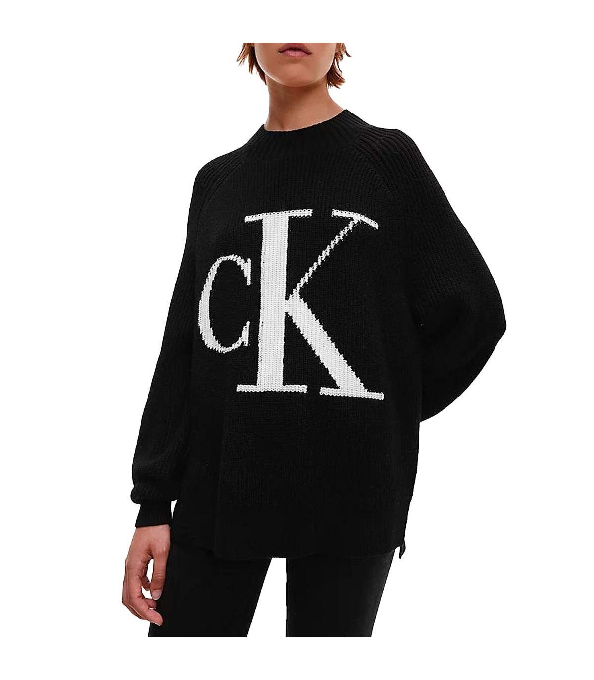 Maglione Calvin Klein Jeans relaxed con monogramma da donna rif. J20J216595