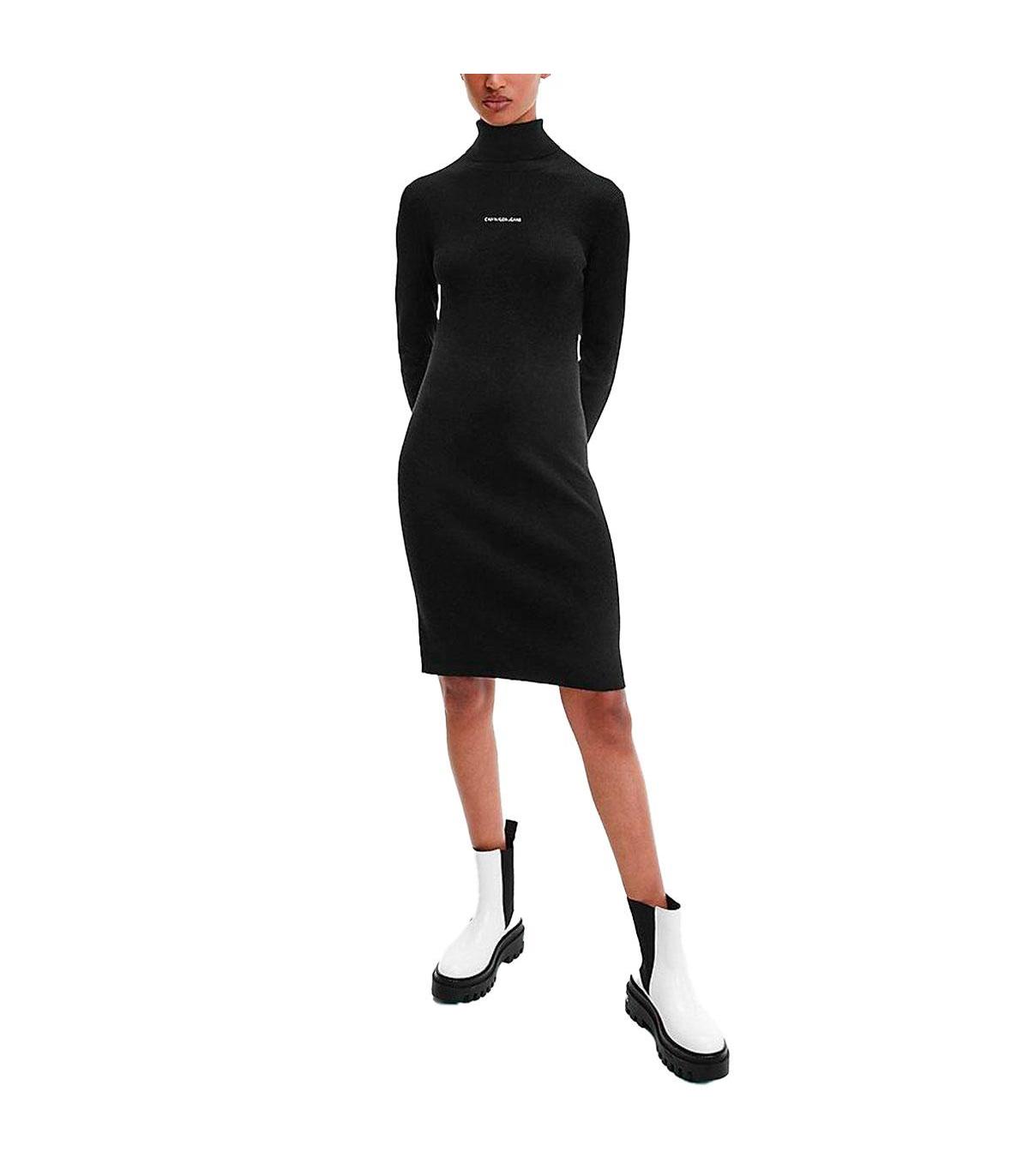 Abito maglione Calvin Klein Jeans slim a collo alto da donna rif. J20J216752
