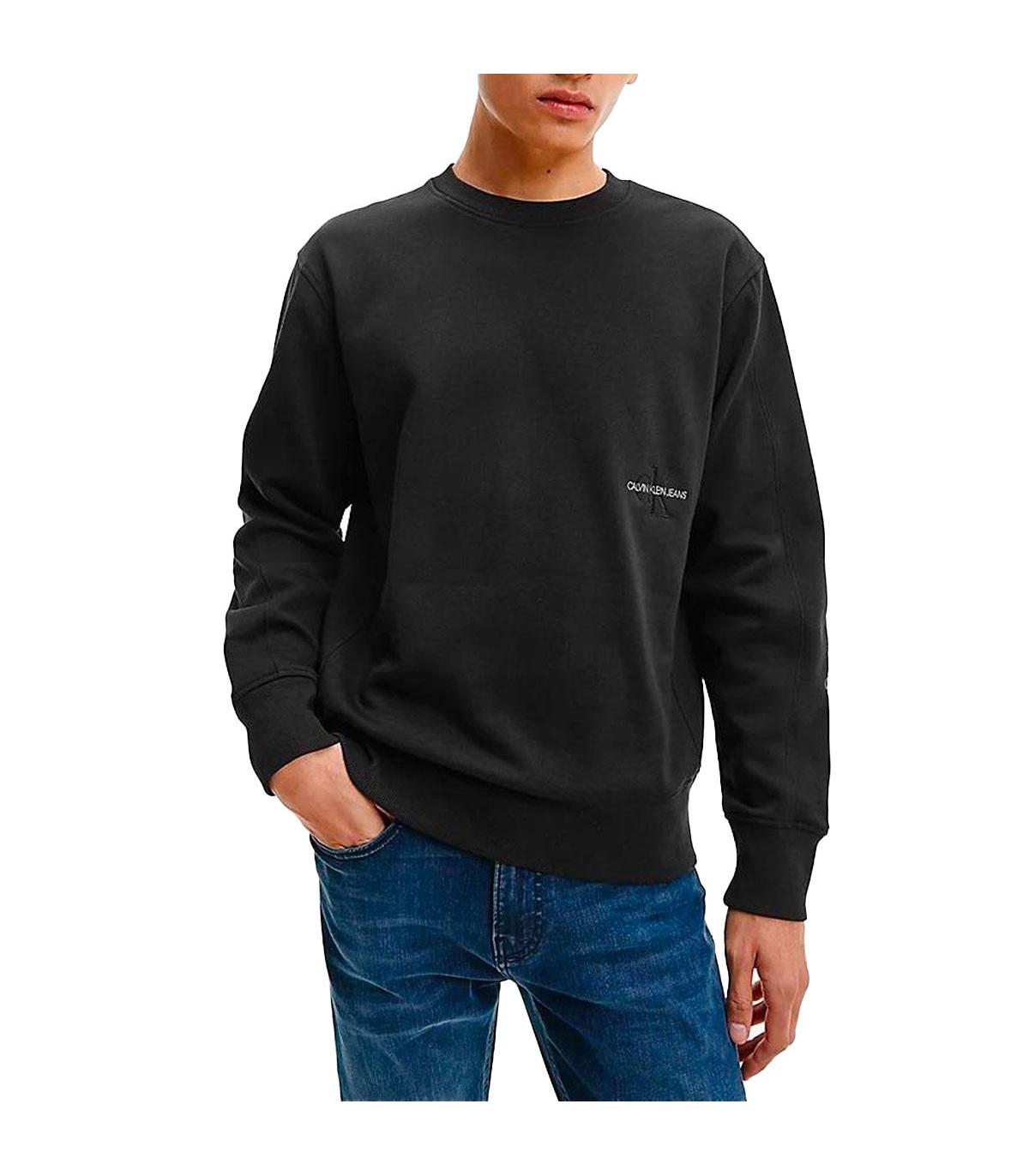 Felpa Calvin Klein Jeans in cotone biologico con logo da uomo rif.  J30J318176