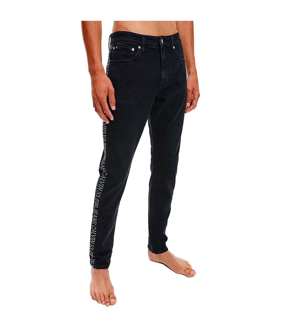Jeans Calvin Klein Jeans slim affusolati con nastro con logo laterale da  uomo rif. J30J318966