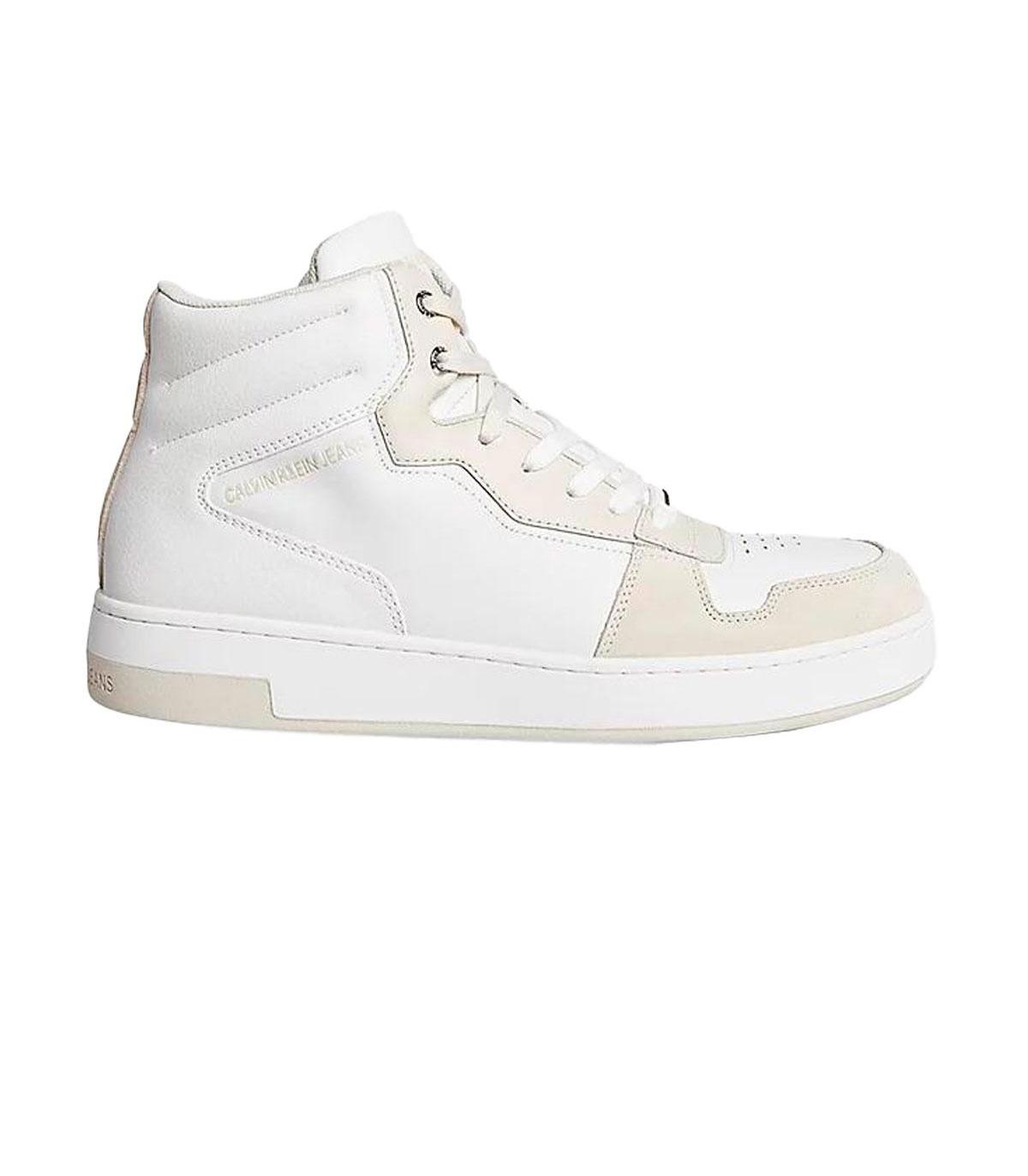 Scarpe Sneakers Calvin Klein Jeans a collo alto in pelle e camoscio da uomo  rif. YM0YM00287