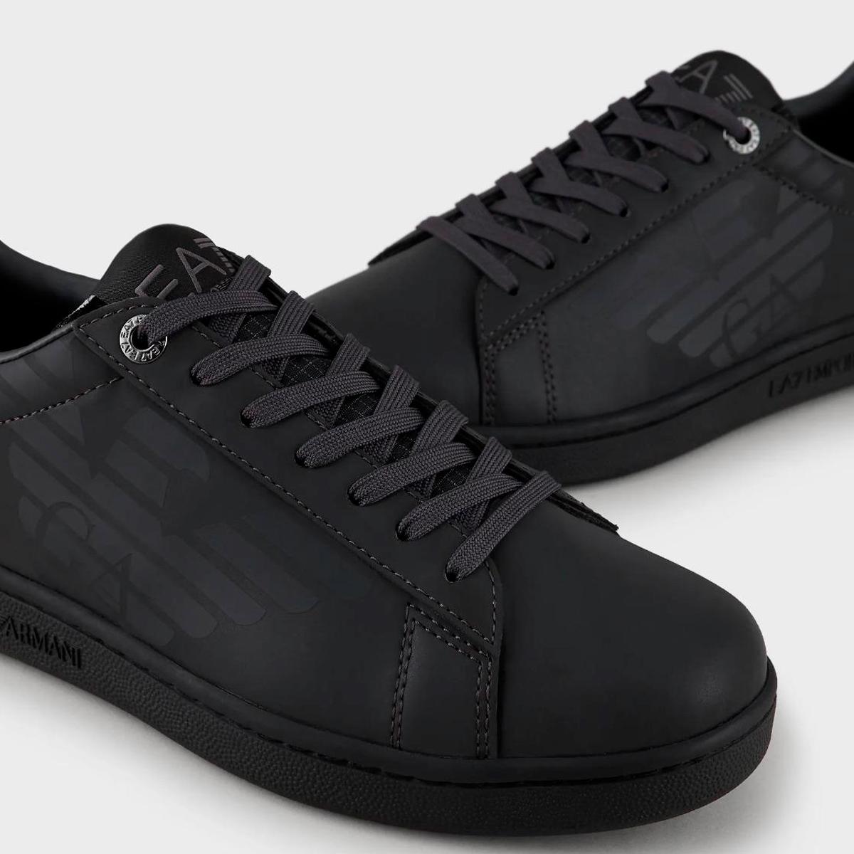 miniatura 5  - Scarpe Sneakers Emporio Armani EA7 Classic Reflex con logo da uomo rif. X8X001 X