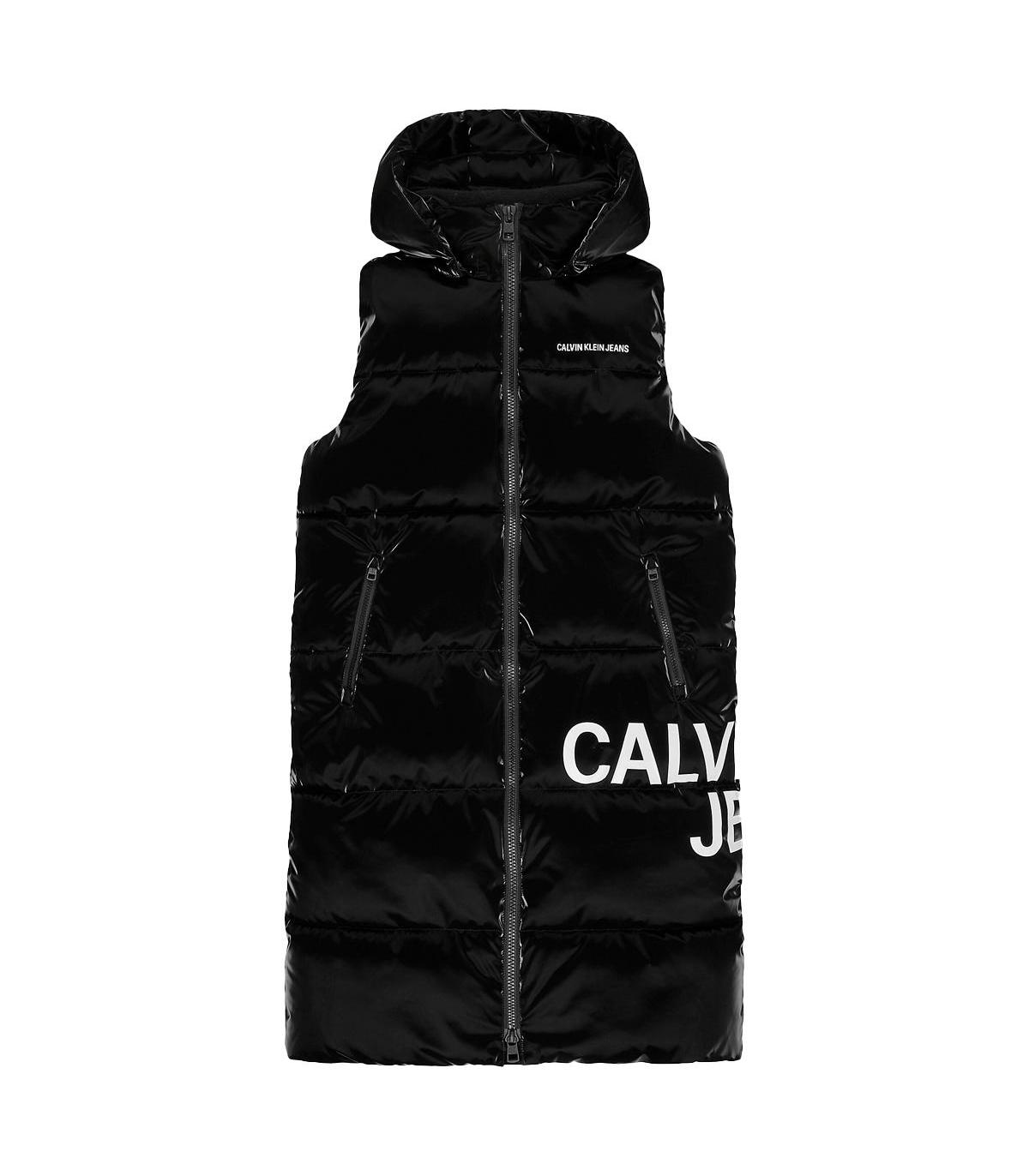 Gilet Calvin Klein imbottito lungo con cappuccio da donna rif. J20J217282