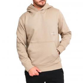 Felpa Calvin Klein Jeans Off Placed con cappuccio e logo laterale da uomo rif. J30J318175