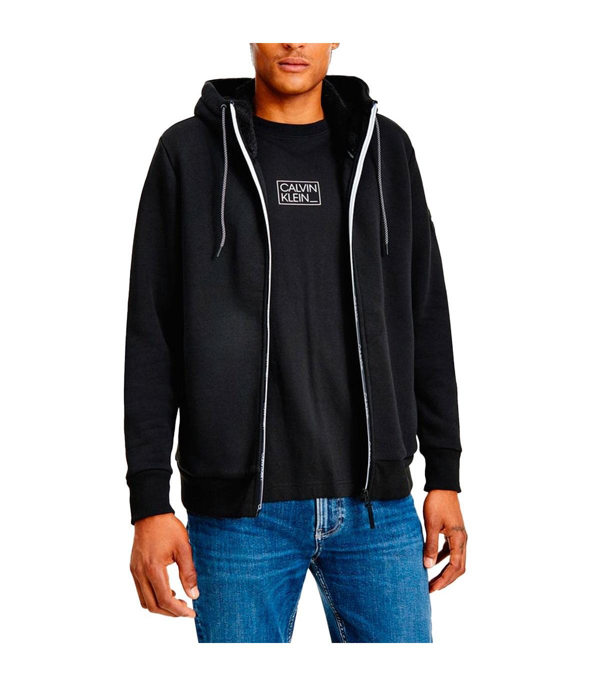 Felpa Calvin Klein con zip e cappuccio da uomo rif. K10K107634