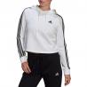 Felpa Adidas Essentials 3-Stripes Cropped con cappuccio da donna rif. GM5574