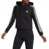 Felpa Adidas Essentials 3-Stripes Cropped con cappuccio da donna rif. GM5582