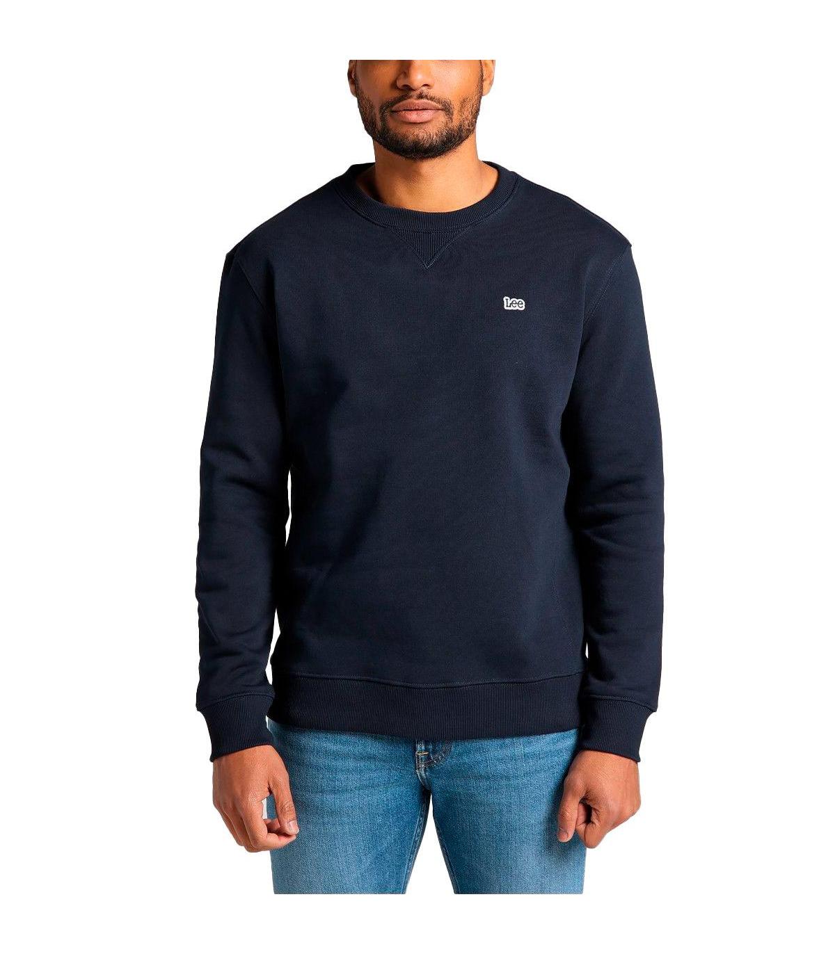 Felpa Lee Plain Crew Sweatshirt girocollo con logo da uomo rif. L81ITJ