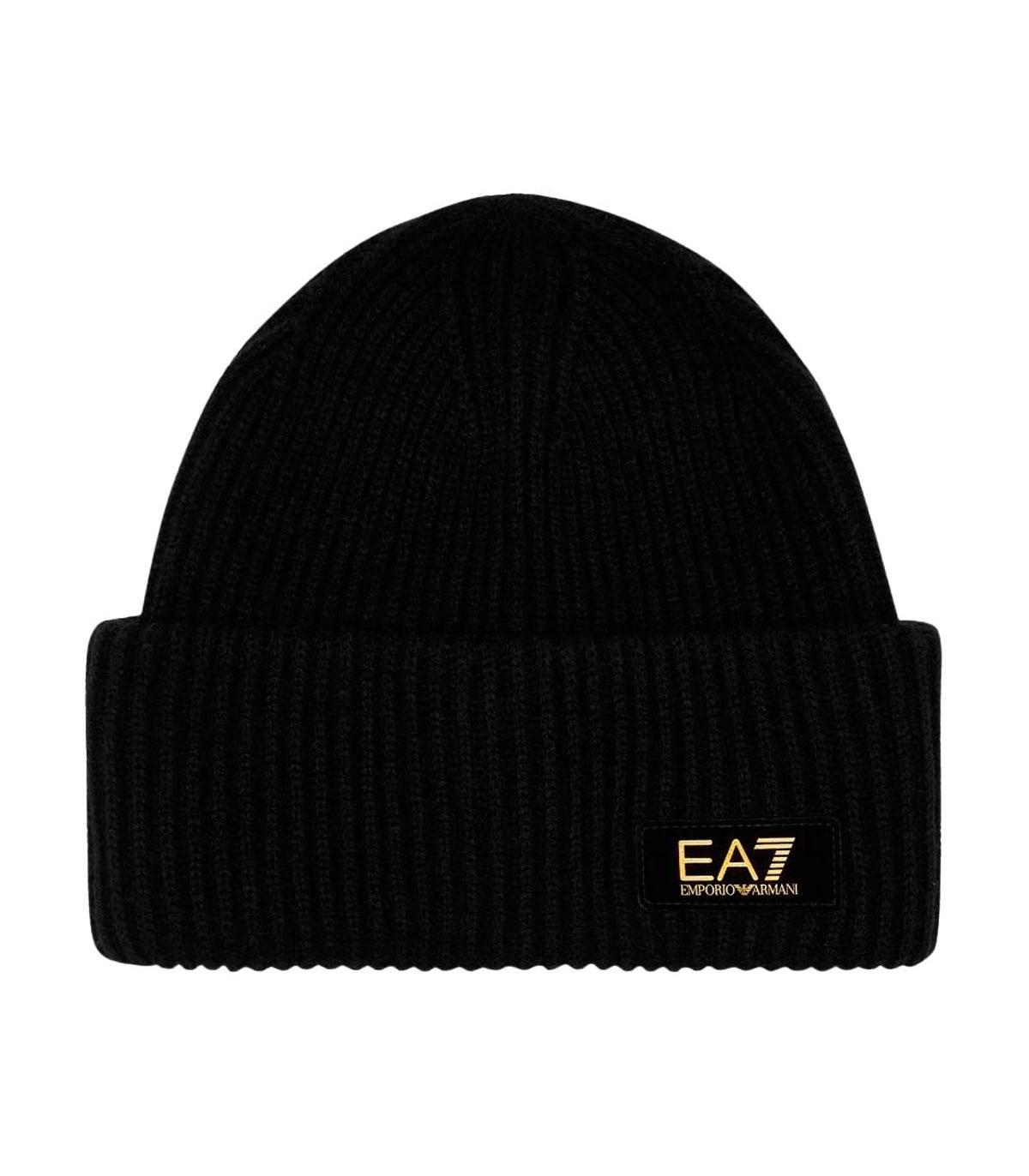 Cappello Emporio Armani EA7 Gold Label Beanie con logo unisex rif