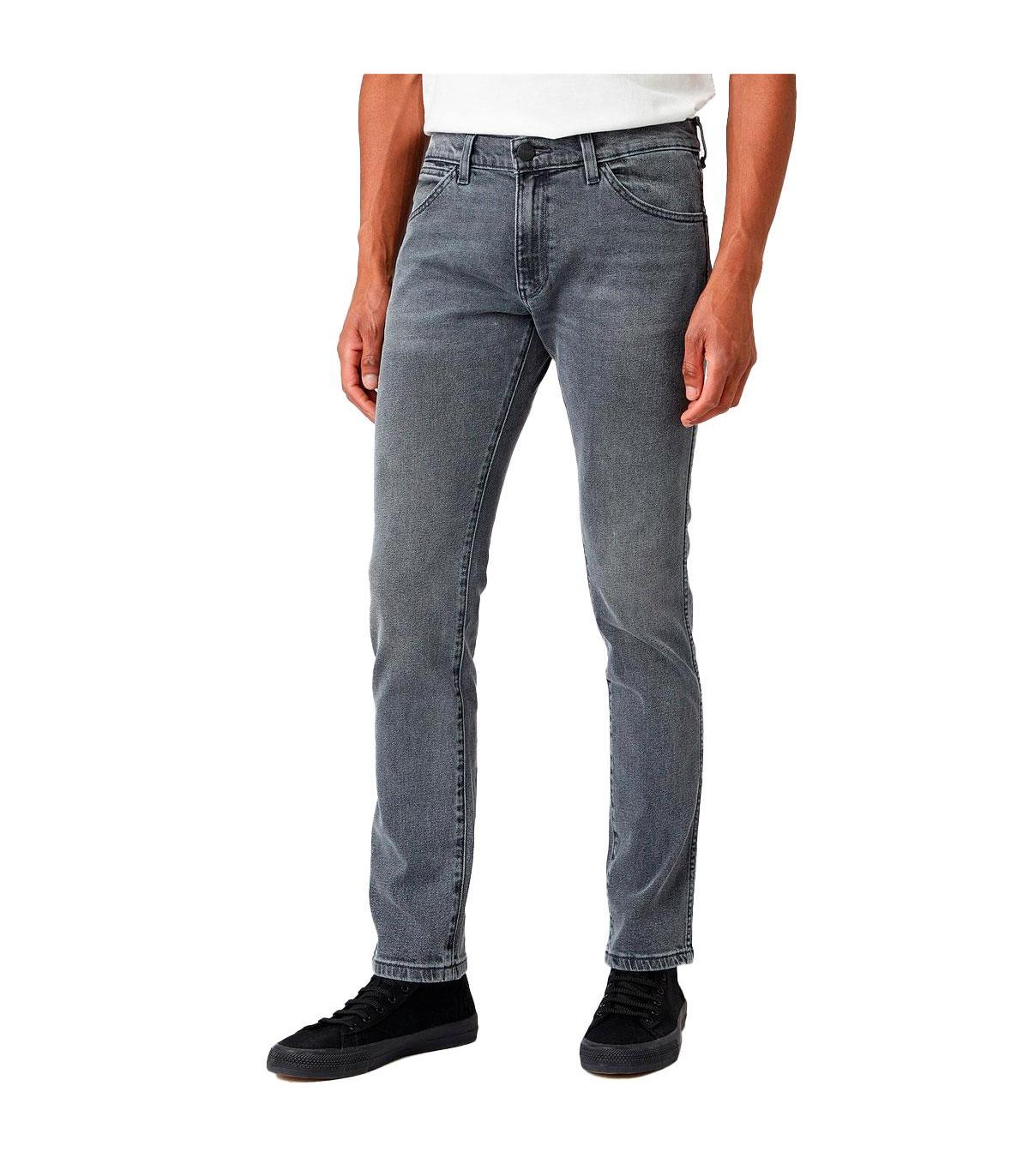 Jeans Wrangler Bryson Grey Ace slim in denim da uomo rif. W14X3051U