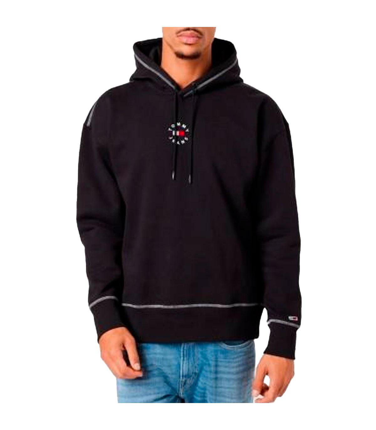 Felpa Tommy Jeans relaxed fiit con cappuccio da uomo rif. DM0DM11723
