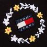 Felpa Tommy Jeans con distintivo e ricamo floreale da donna rif. DW0DW11186