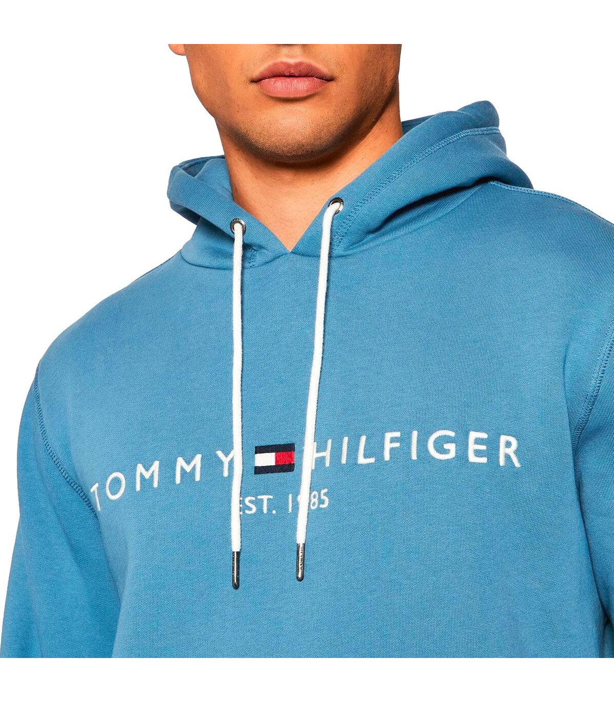 Felpa Tommy Hilfiger Flex con cappuccio e logo da uomo rif. MW0MW11599