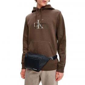 Felpa Calvin Klein Jeans con cappuccio e monogramma in cotone biologico da uomo rif. J30J318798
