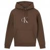 Felpa Calvin Klein Jeans con cappuccio e monogramma in cotone biologico da uomo rif. J30J318798