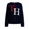 Maglione Tommy Hilfiger lavorato a maglia con monogramma da donna rif. WW0WW31511