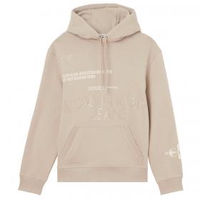 Felpa Calvin Klein Jeans Multi Logo con cappuccio in cotone da uomo rif. J30J319366