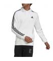 Felpa Adidas Essentials Fleece 3-Stripes con cappuccio da uomo rif. GU2522