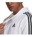 Felpa Adidas Essentials Fleece 3-Stripes con cappuccio da uomo rif. GU2522