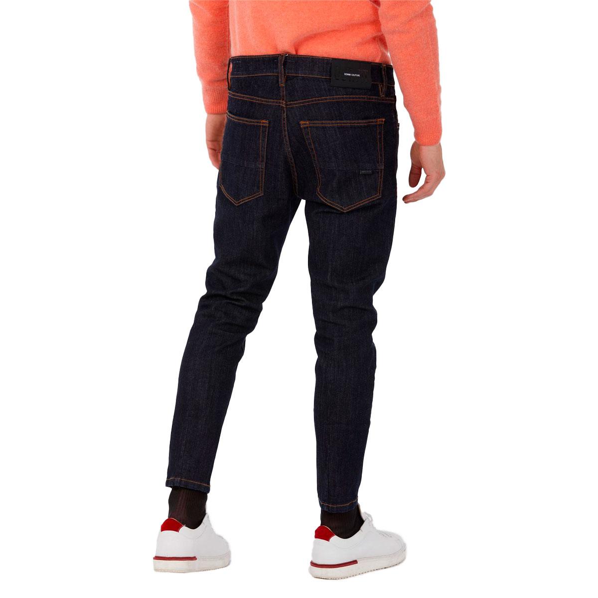 Jeans Outfit Italy 5 tasche in denim blu scuro da uomo rif. OF1F2W1D004